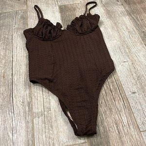 MINKPINK brown one piece/bodysuit